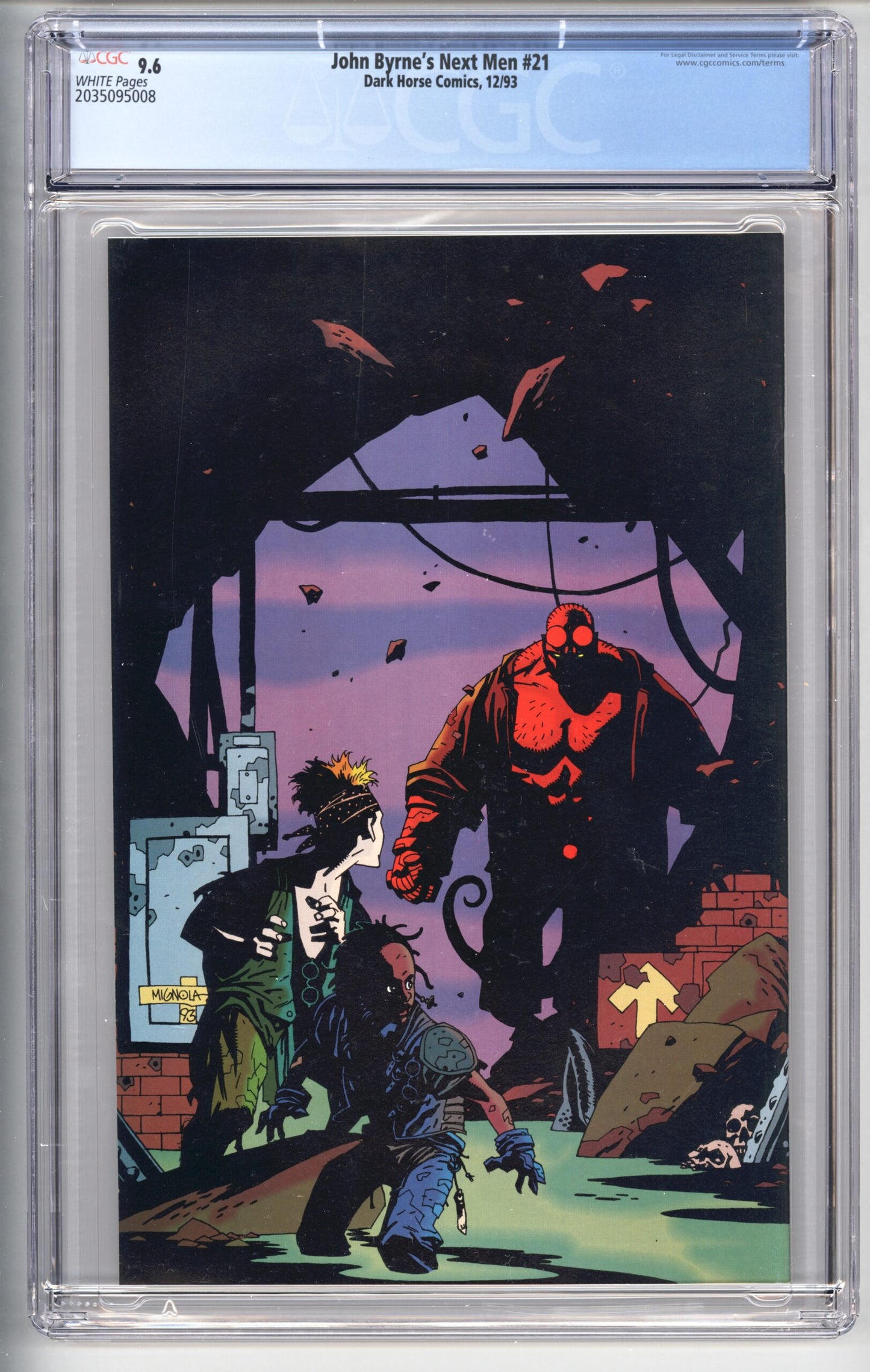 John Byrne's Next Men #21 CGC 9.6 1st full-color appearance of Hellboy