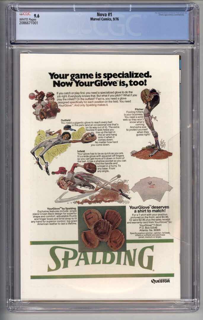 Nova #1 CGC 9.6 Origin & 1st appearance of Nova