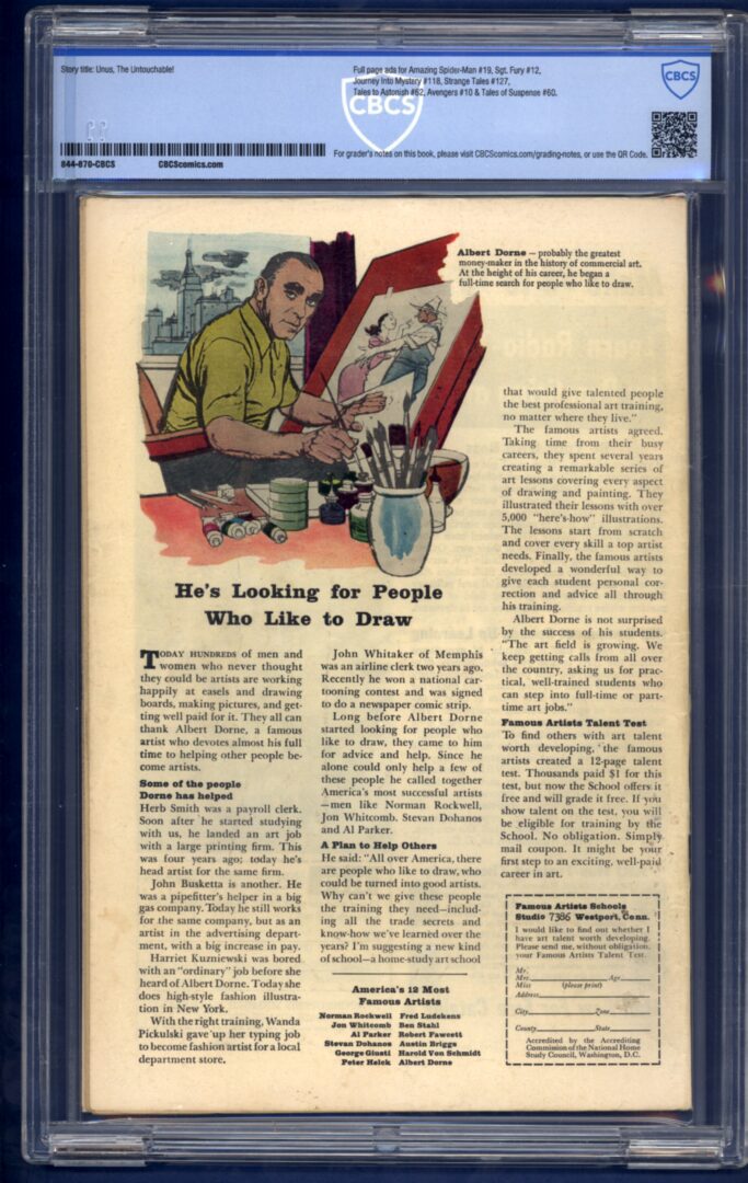 X-Men #8 CBCS 4.5 1st appearance of Unus the Untouchable