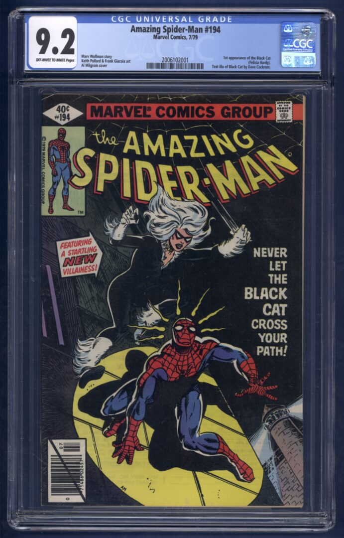 Amazing Spider-Man #194 CGC 9.2 1st appearance of Black Cat