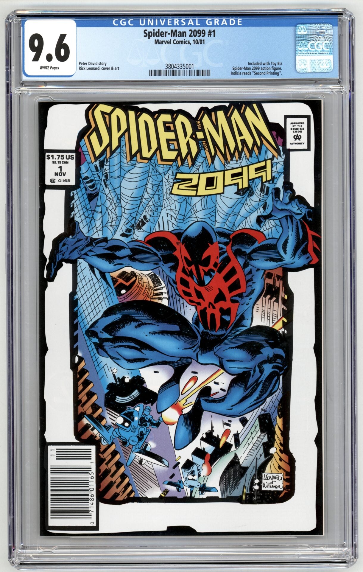 Spider-Man 2099 #1 ToyBiz Variant 2nd Print CGC 9.6