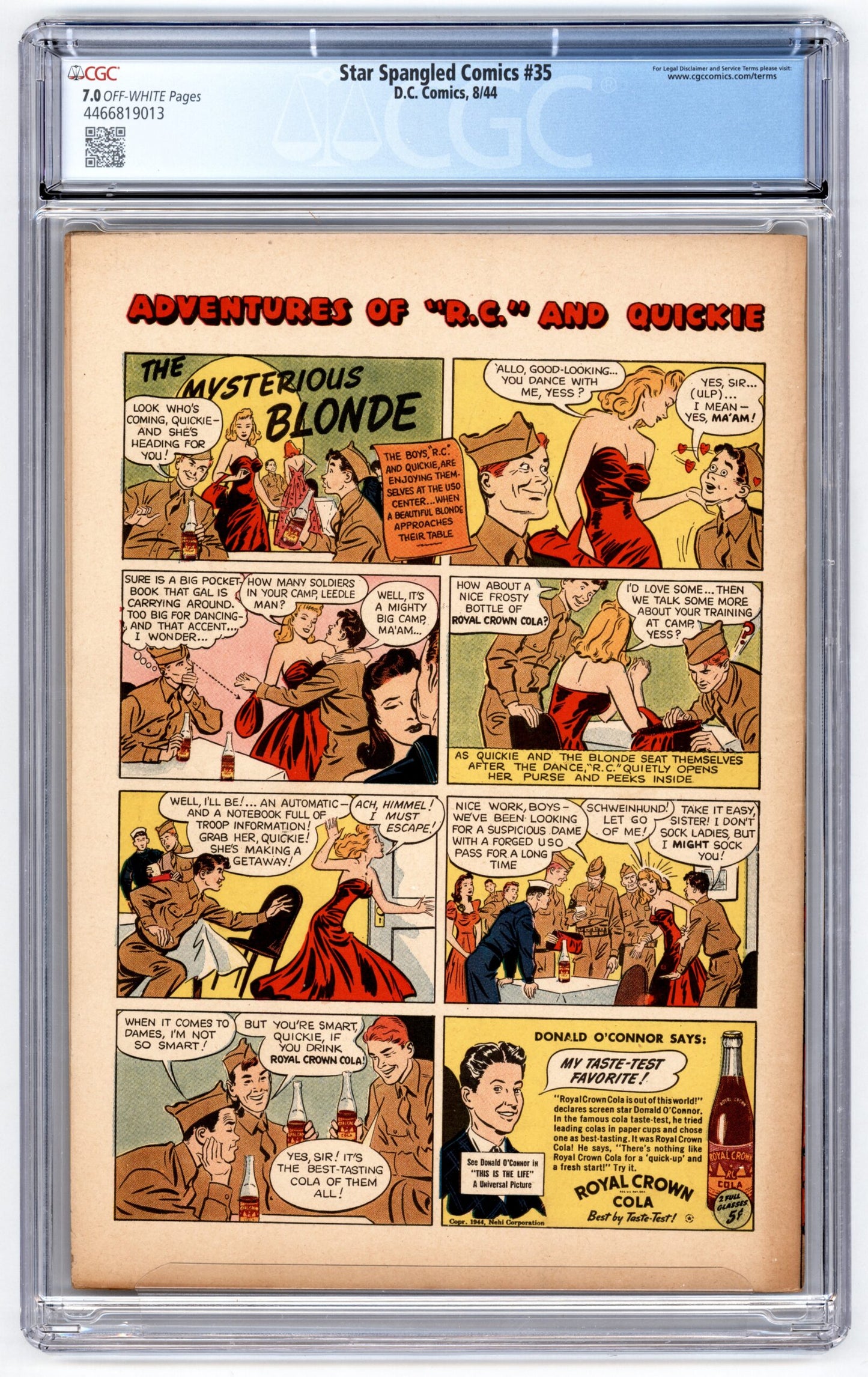 Star Spangled Comics #35 CGC 7.0