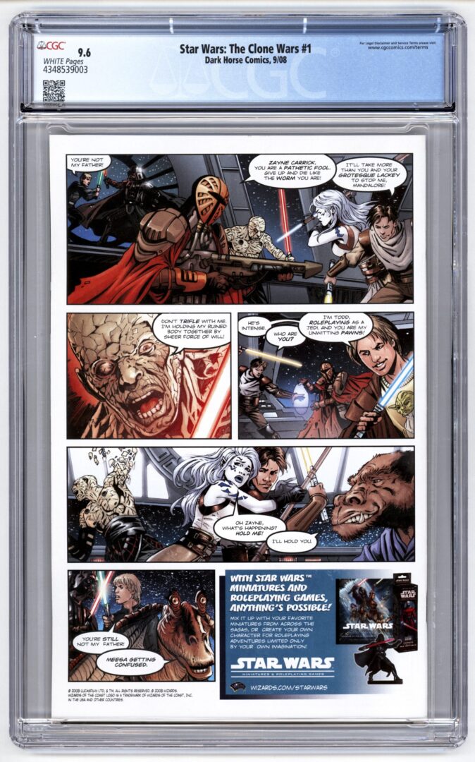 Star Wars The Clone Wars #1 CGC 9.6 1st App. of Ahsoka Tano