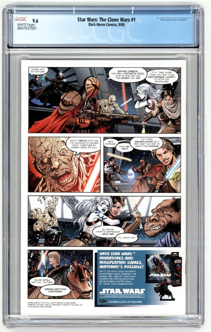Star Wars The Clone Wars #1 CGC 9.6 1st App. of Ahsoka Tano