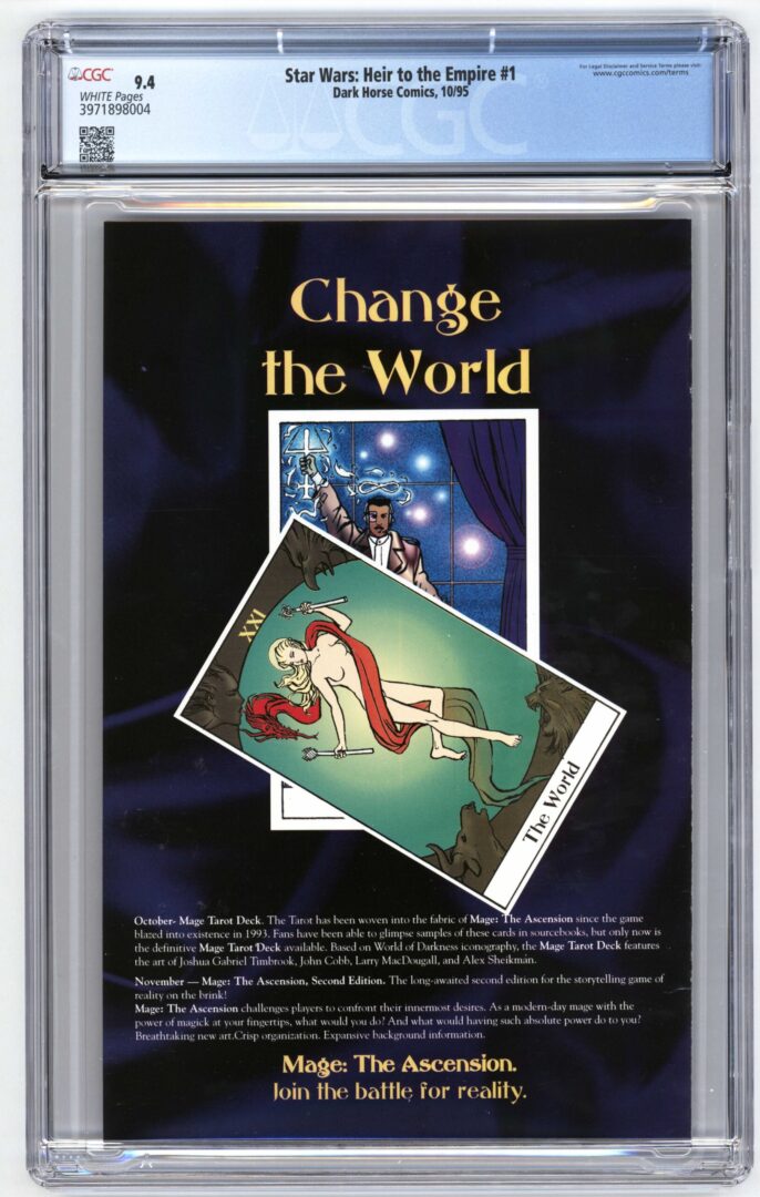 Star War Heir to the Empire #1 CGC 9.4 1st appearance of Thrawn