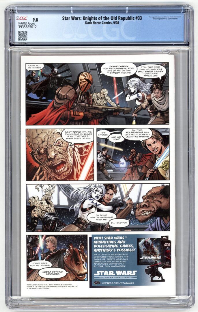 Star Wars Knights of the Old Republic #33 CGC 9.8