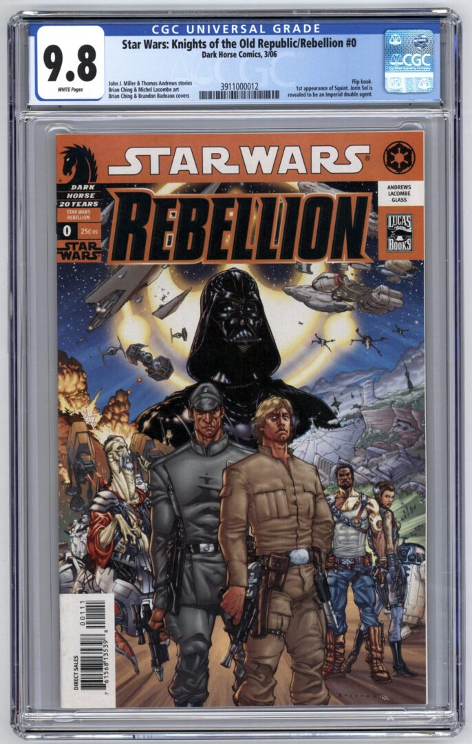 Star Wars Knights of the Old Republic/Rebellion #0 CGC 9.8 1st App. of Squint