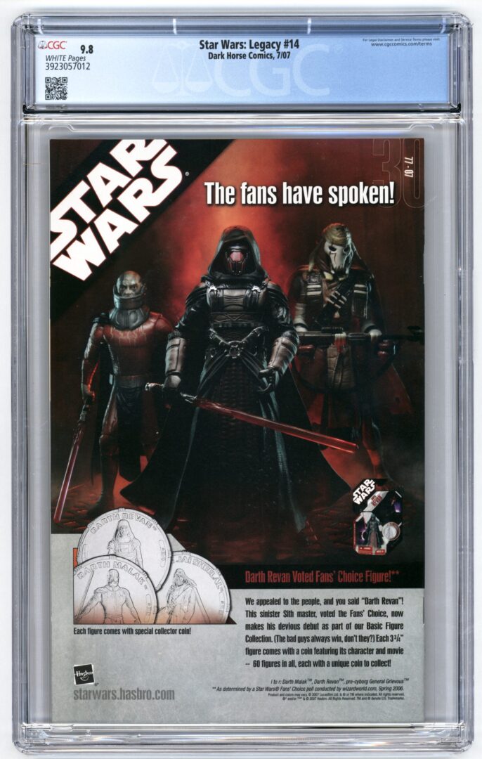 Star Wars Legacy #14 CGC 9.8 1st appearance of Gunn Yage & Kee