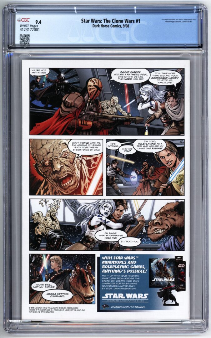 Star Wars The Clone Wars #1 CGC 9.4 1st App. of Ahsoka Tano