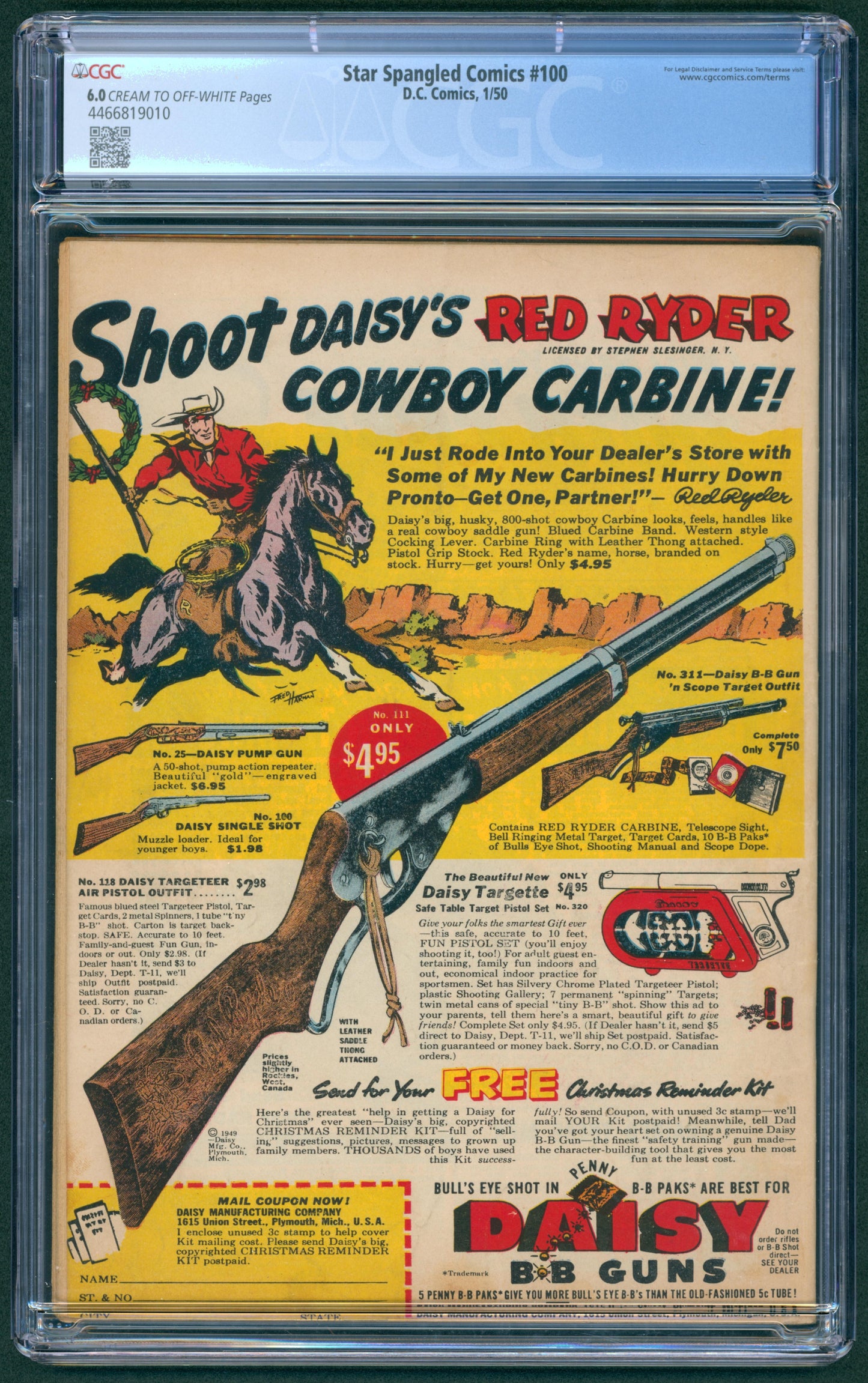 Star Spangled Comics #100 CGC 6.0