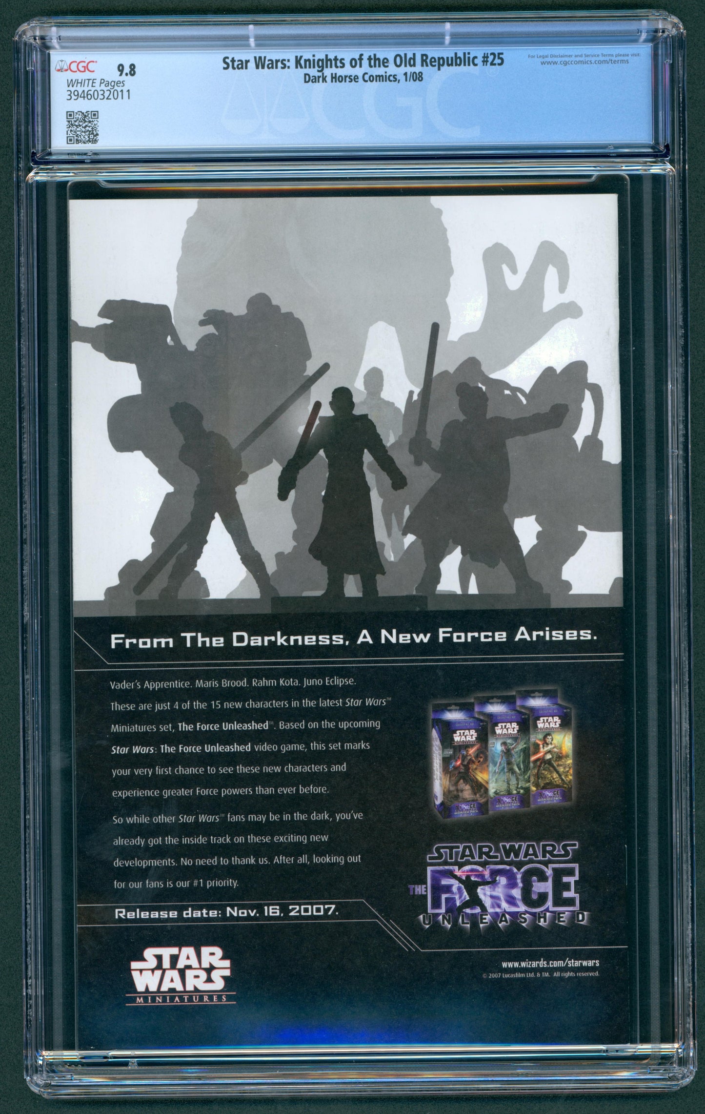 Star Wars Knights of the Old Republic #25 CGC 9.8