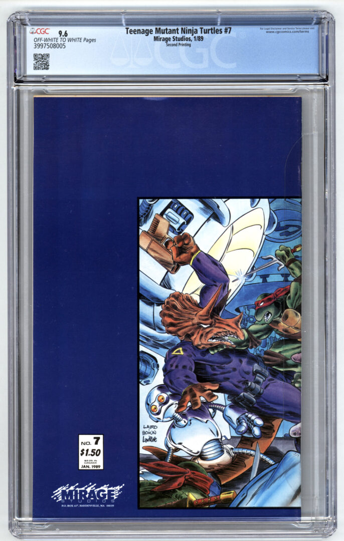 Teenage Mutant Ninja Turtles #7 2nd Print CGC 9.6