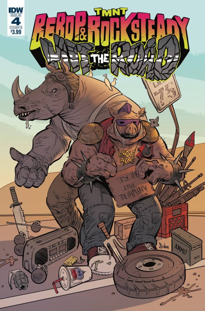 Teenage Mutant Ninja Turtles Bebop & Rocksteady Hit the Road #4 Cover B NM