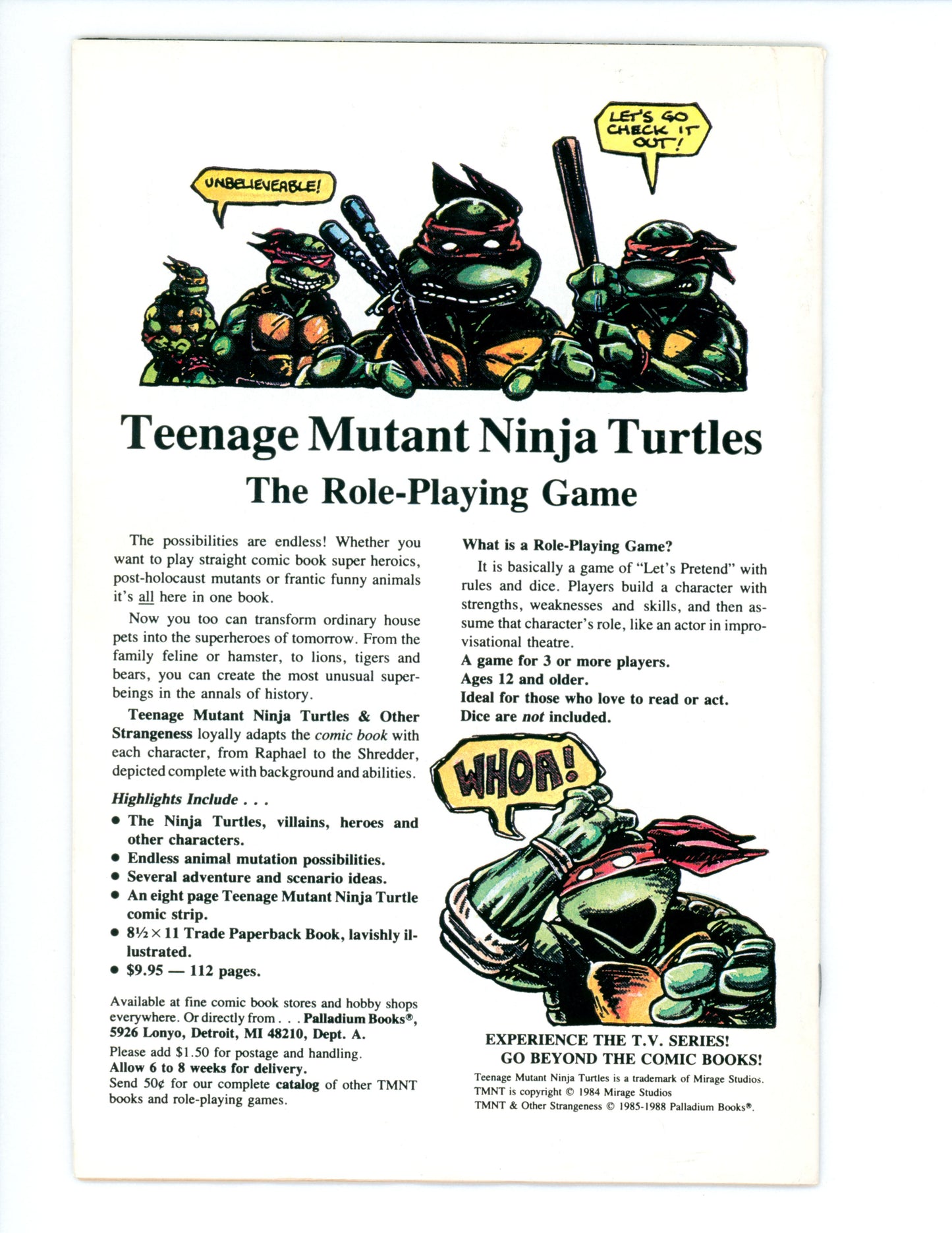 Teenage Mutant Ninja Turtles Adventures #2 FN-