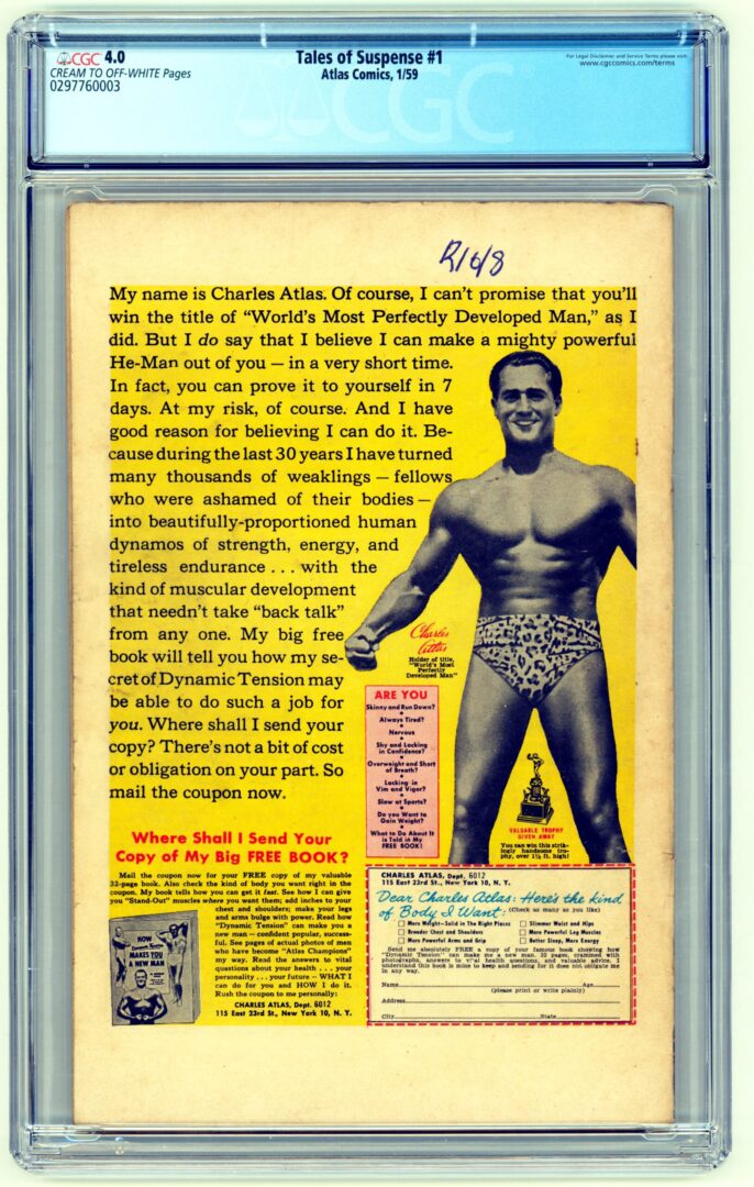 Tales of Suspense #1 CGC 4.0