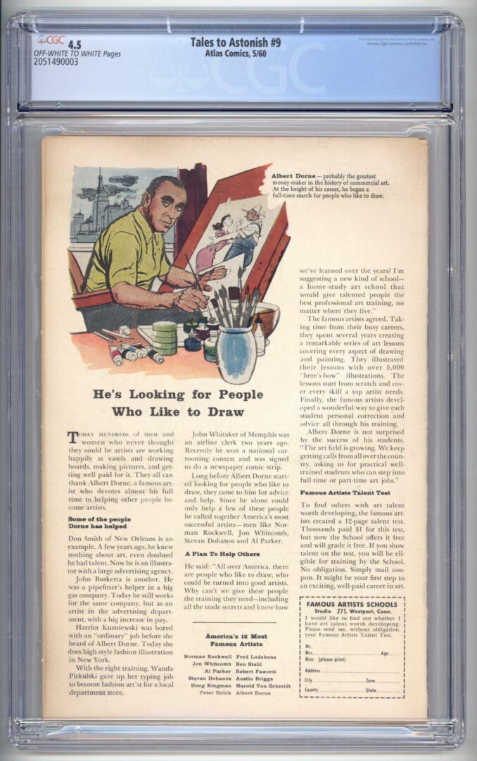 Tales to Astonish #9 CGC 4.5