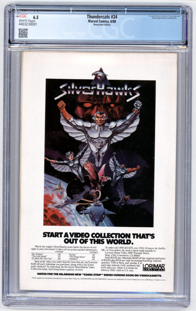 Thundercats #24 CGC 6.5 Newsstand Edition Last Issue