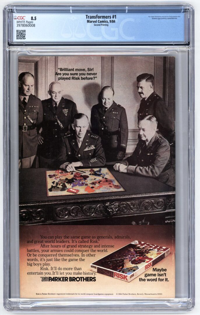 Transformers #1 2nd Print CGC 8.5