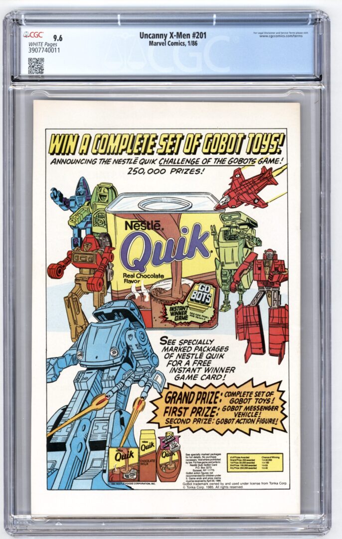 Uncanny X-Men #201 CGC 9.6 1st App. of (Cable) as a baby