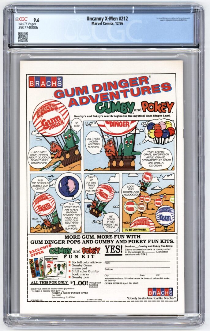 Uncanny X-Men #212 CGC 9.6