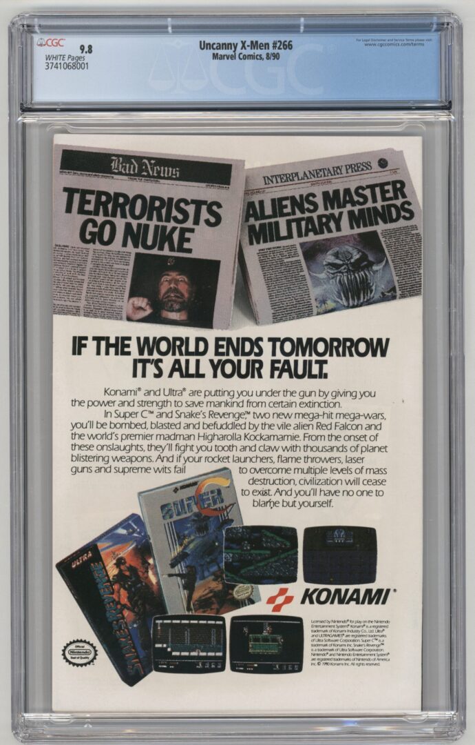 Uncanny X-Men #266 CGC 9.8 1st full appearance of Gambit