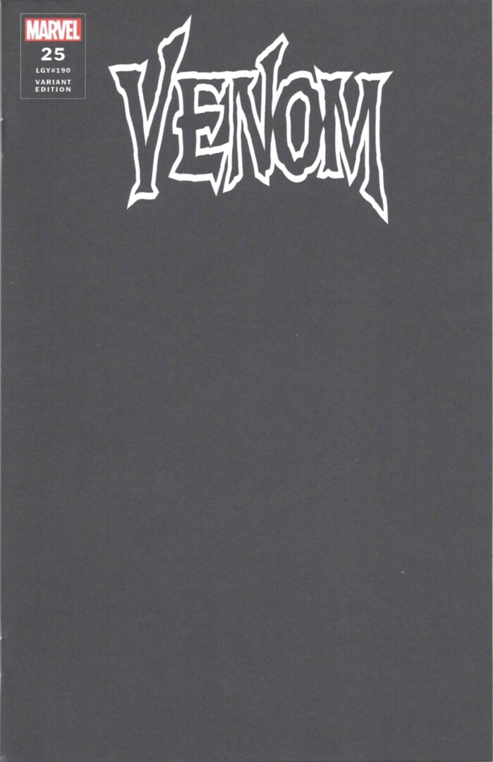 Venom #25 NM Blank Cover