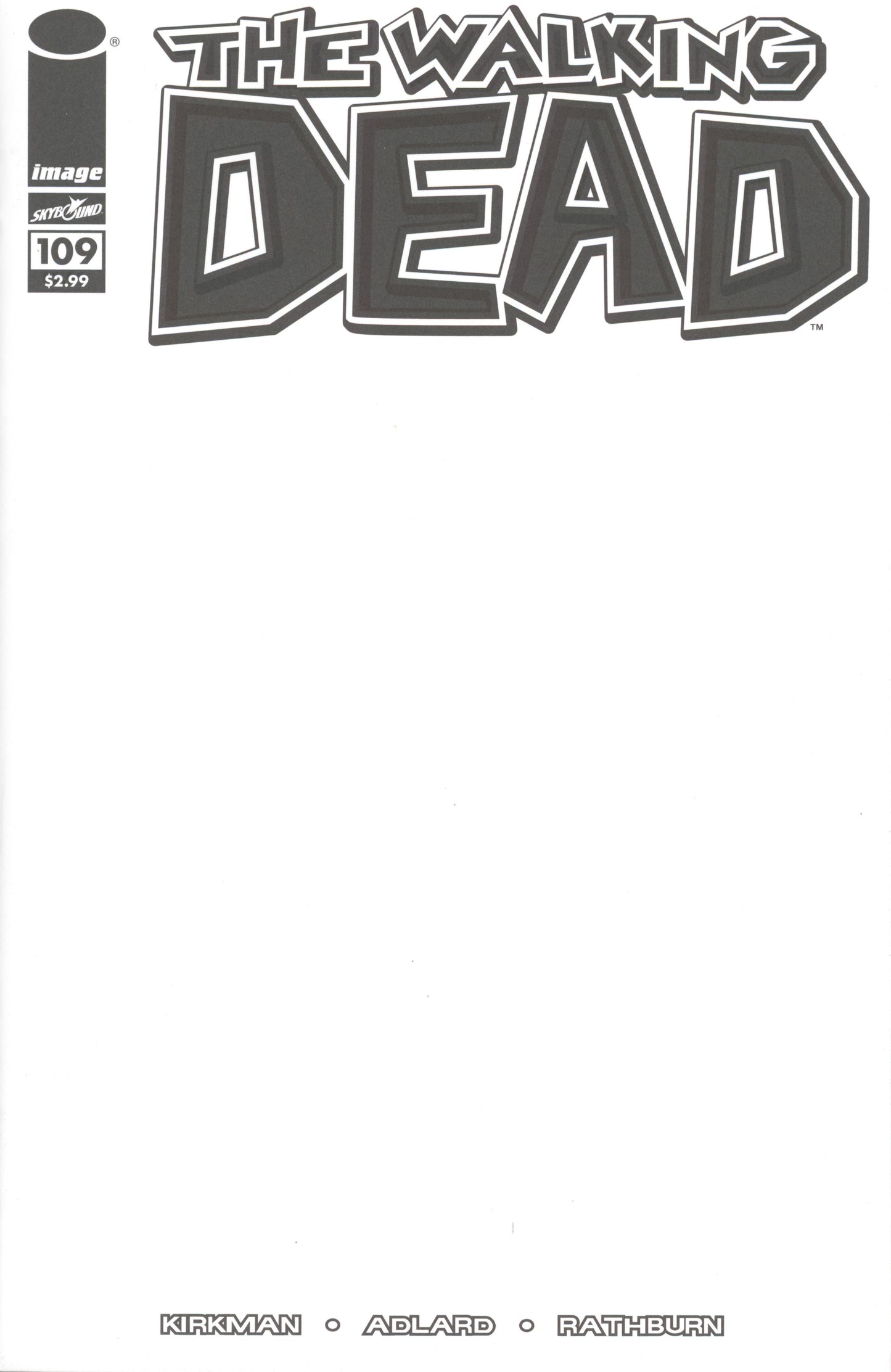 Walking Dead #109 Blank (Mature) NM