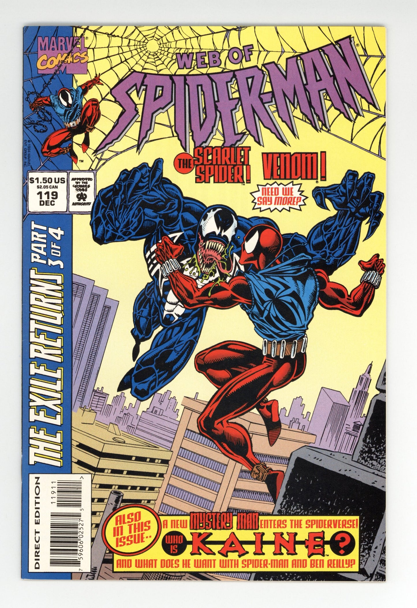 Web of Spider-Man #119 FN/VF 1st appearance of Kaine