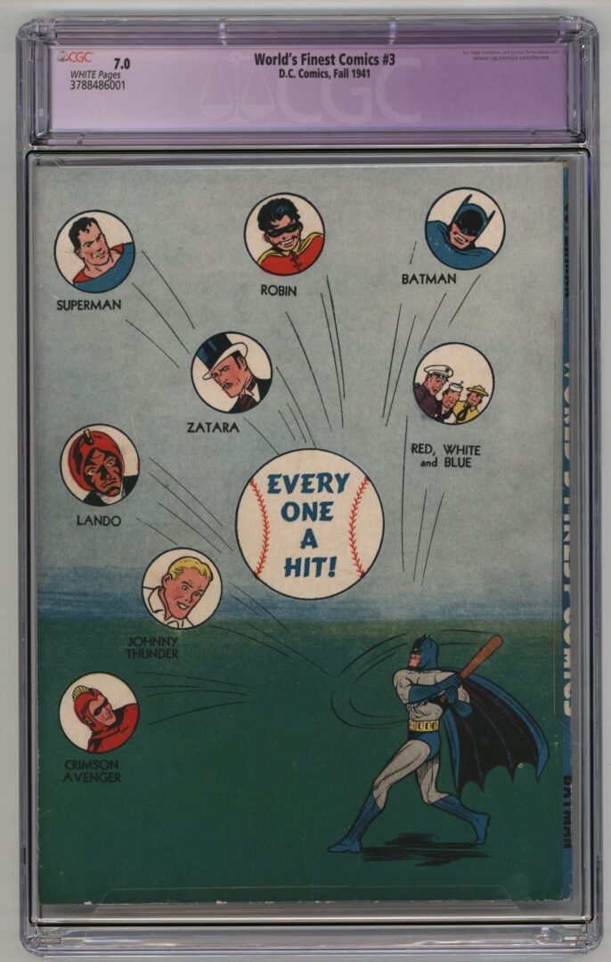 World's Finest Comics #3 CGC 7.0 Restored Origin & 1st App. of Scarecrow