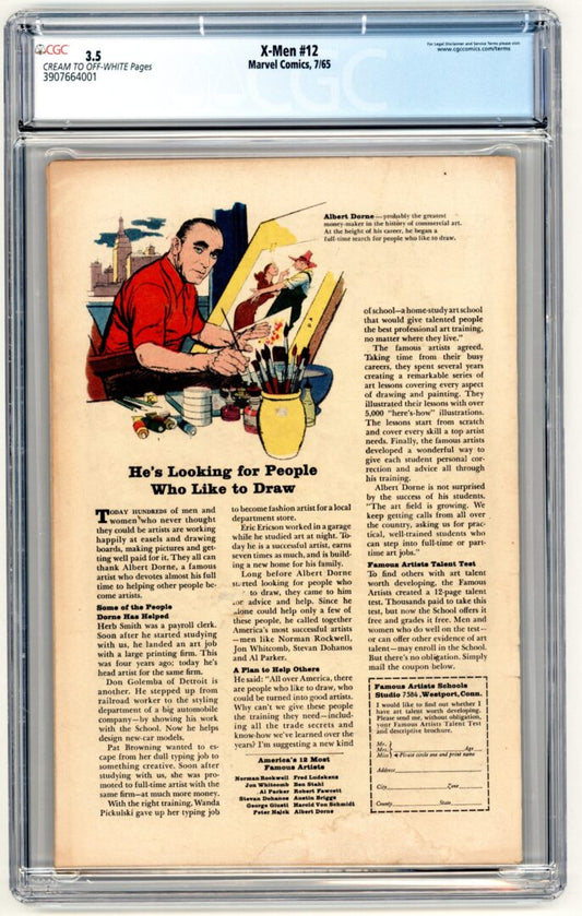 X-Men #12 CGC 3.5 Origin and 1st appearance of Juggernaut