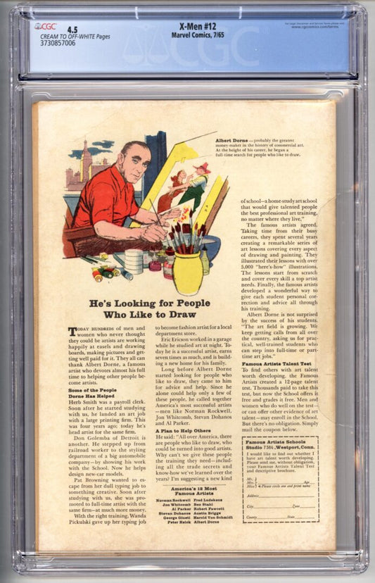 X-Men #12 CGC 4.5 Origin and 1st appearance of Juggernaut