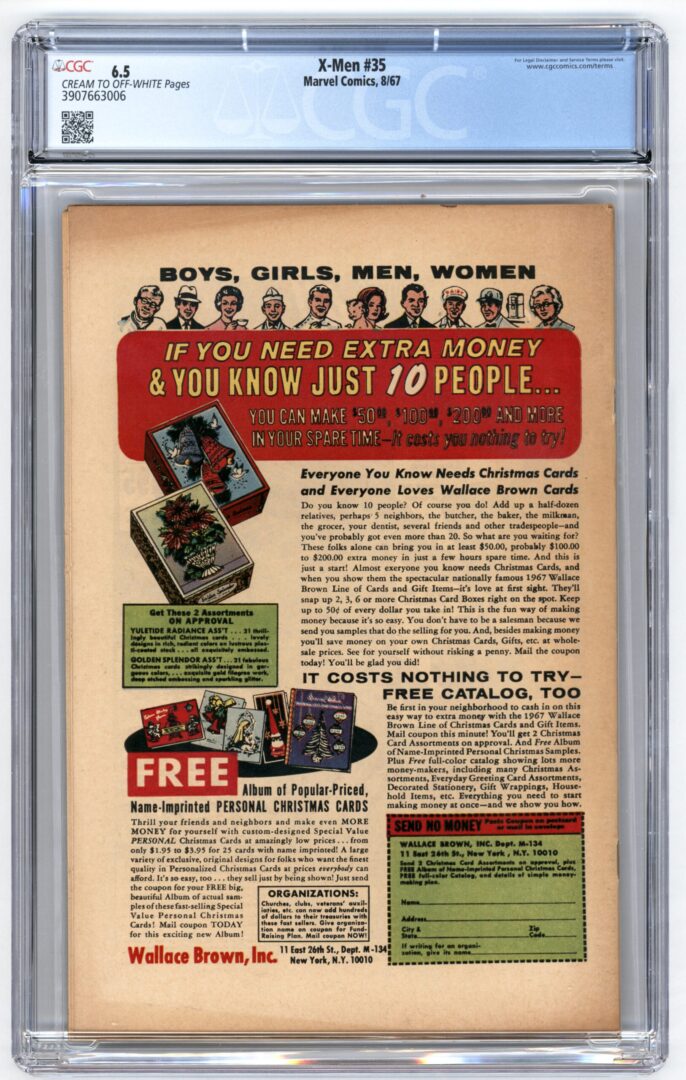 X-Men #35 CGC 6.5 1st appearance of Changeling
