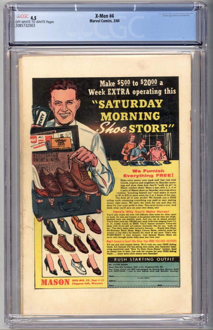 X-Men #4 CGC 4.5 1st appearance of Scarlet Witch & Quicksilver
