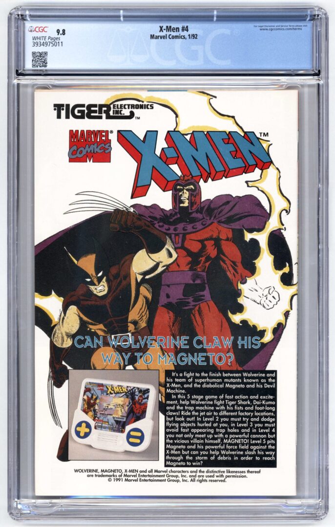 X-Men #4 CGC 9.8 1st appearance of Omega Red