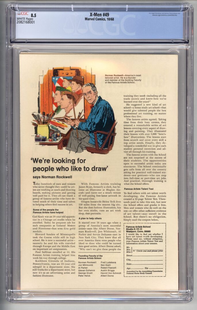 X-Men #49 CGC 8.5 1st appearance of Polaris