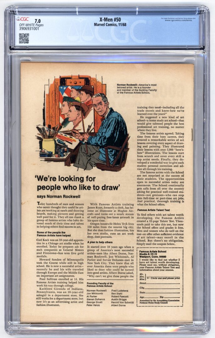 X-Men #50 CGC 7.0