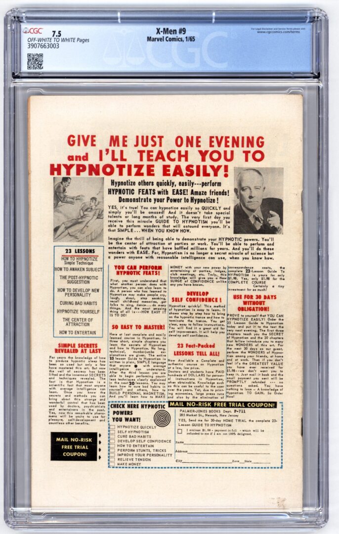 X-Men #9 CGC 7.5 1st meeting of X-Men and Avengers