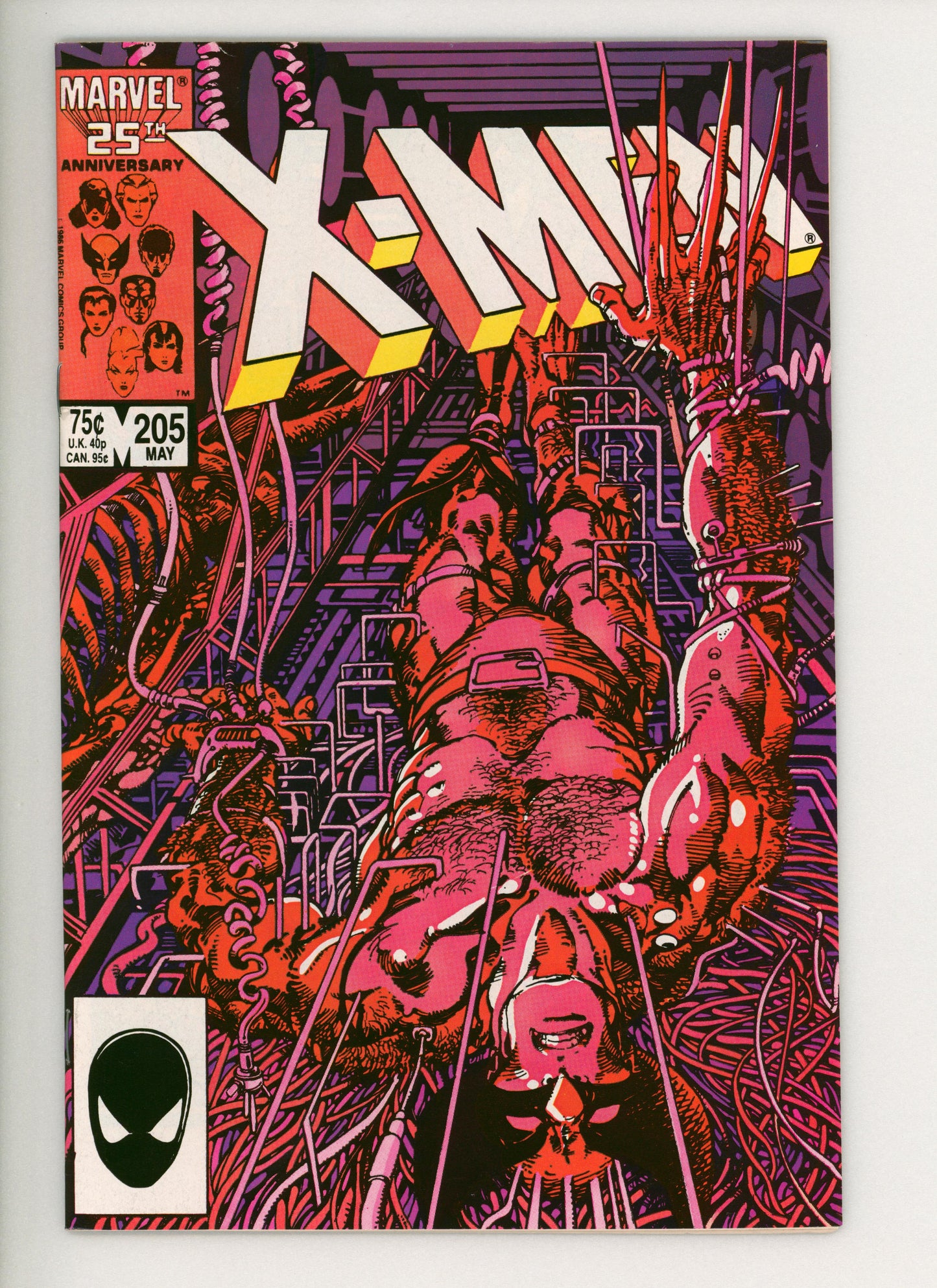 Uncanny X-Men #205 VF+ Origin of Lady Deathstrike