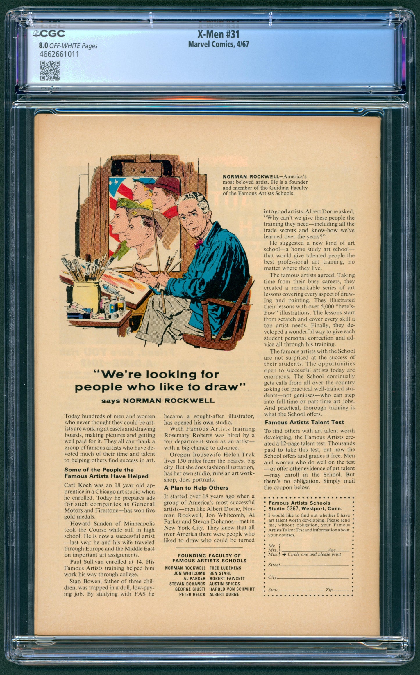 X-Men #31 CGC 8.0 1st App. of Cobalt Man