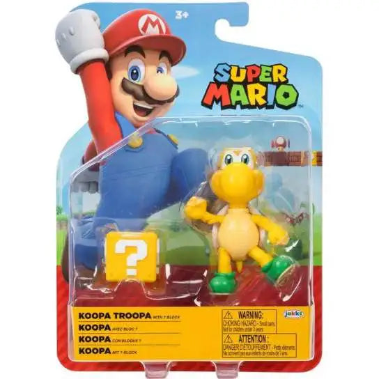 Jakks Pacific World of Nintendo Super Mario Koopa Troopa With Block 4" Figure