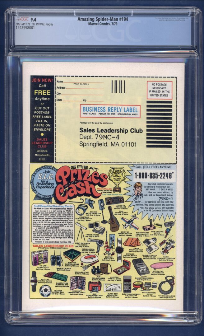 Amazing Spider-Man #194  CGC 9.4  1st appearance of the Black Cat