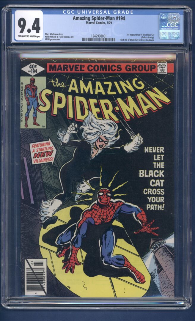 Amazing Spider-Man #194  CGC 9.4  1st appearance of the Black Cat