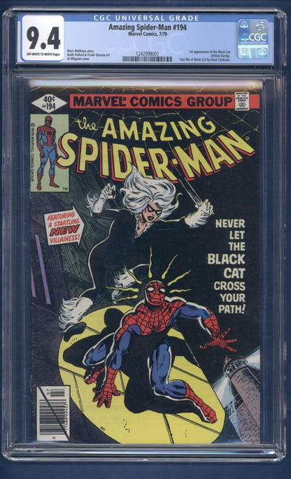 Amazing Spider-Man #194  CGC 9.4  1st appearance of the Black Cat