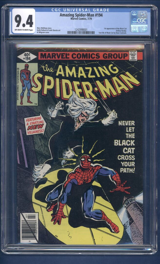 Amazing Spider-Man #194  CGC 9.4  1st appearance of the Black Cat