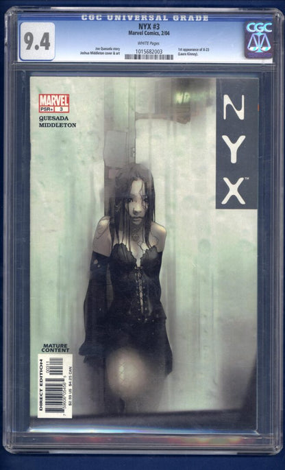 NYX #3  CGC 9.4  1st appearance of X-23