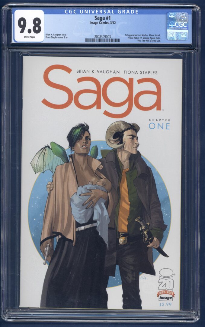 Saga #1  CGC 9.8  1st app. of Marko, Alana, Hazel, Prince Robot IV, The Will, & Lying Cat