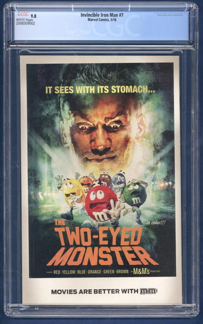 Invincible Iron Man #7  CGC 9.8  1st appearance of Riri Williams in Cameo