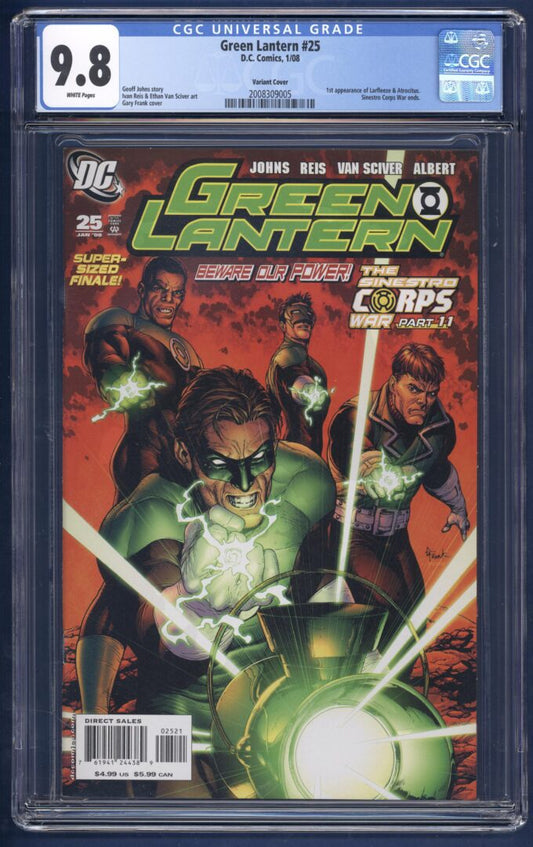 Green Lantern #25  Variant  CGC 9.8  1st appearance of Larfleeze & Atrocitus