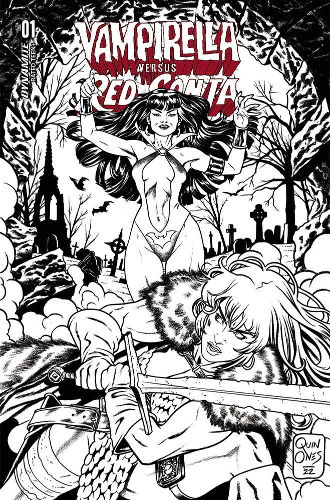 Vampirella vs Red Sonja #1 Cover H 15 Copy Variant Edition Quinones Black & White VF