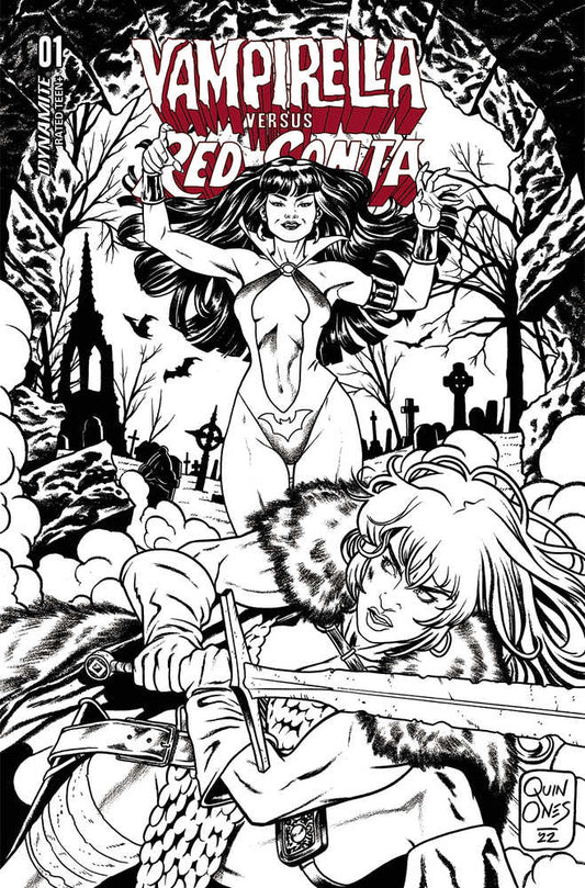 Vampirella vs Red Sonja #1 Cover H 15 Copy Variant Edition Quinones Black & White VF